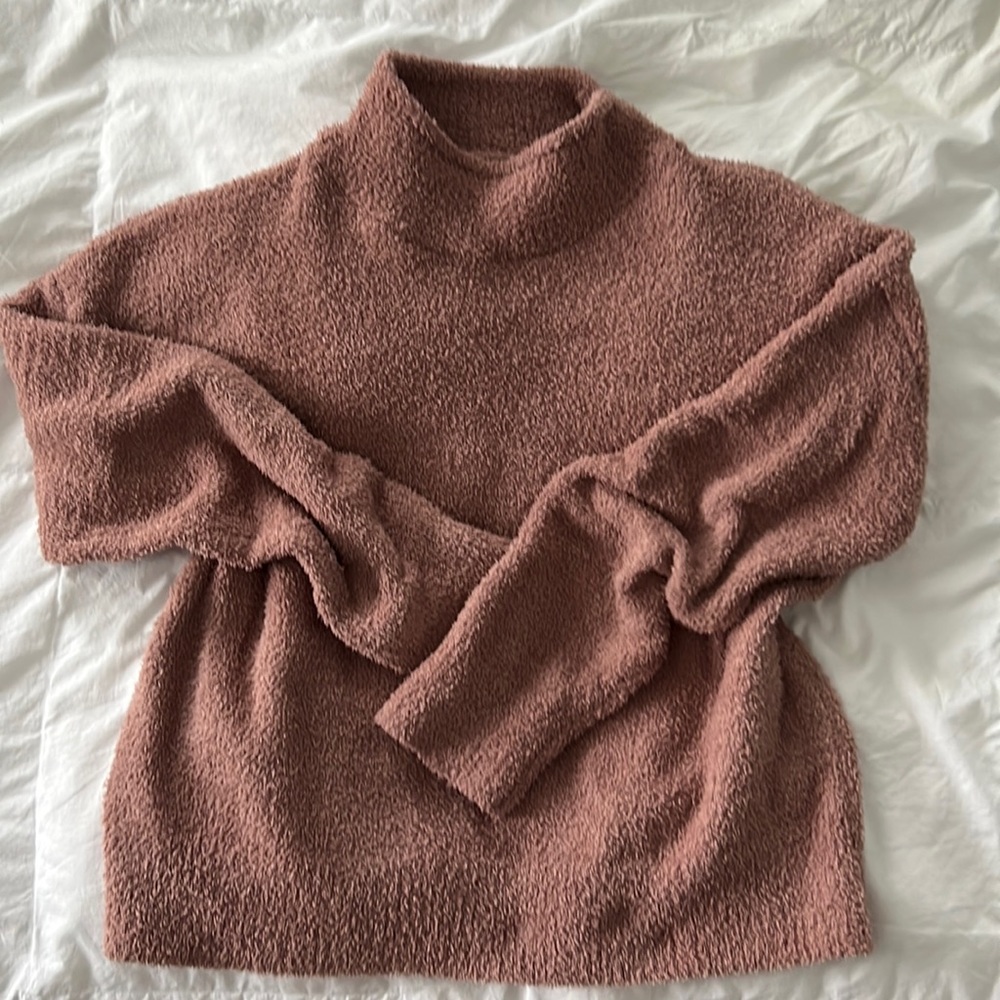Sincerely Jules Mauve Super Soft Mock Neck Sweater